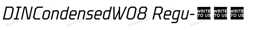 DINCondensedW08 Regu字体转换